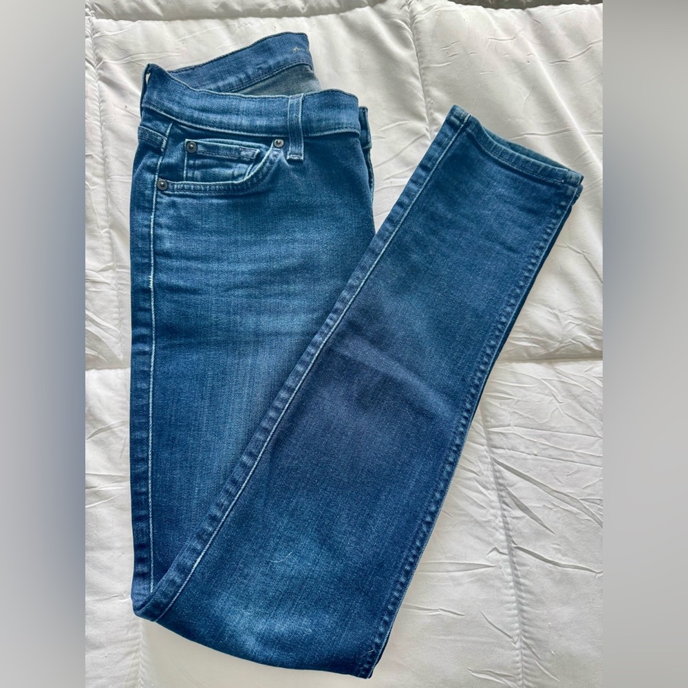7 For All Mankind Size 27 Slim Cigarette Blue Jeans